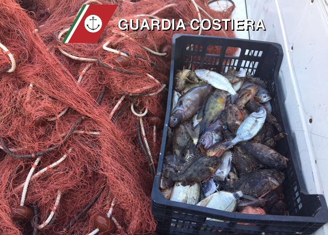 Controlli marittimi a Brindisi: sequestro di reti e pesce illegale