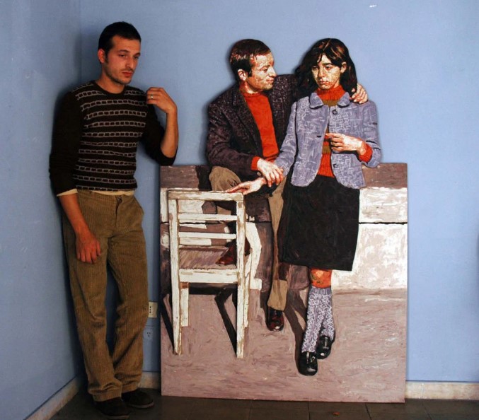 Cristiano de Gaetano con una sua opera