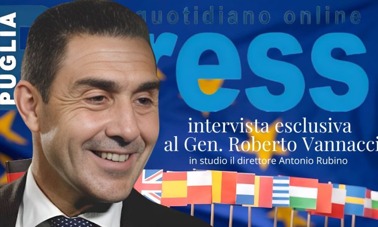 l'intervista esclusiva al Generale Roberto Vannacci, autore del bestseller 'Il mondo al contrario' e candidato al Parlamento Europeo, in diretta su Puglia Press con Antonio Rubino.