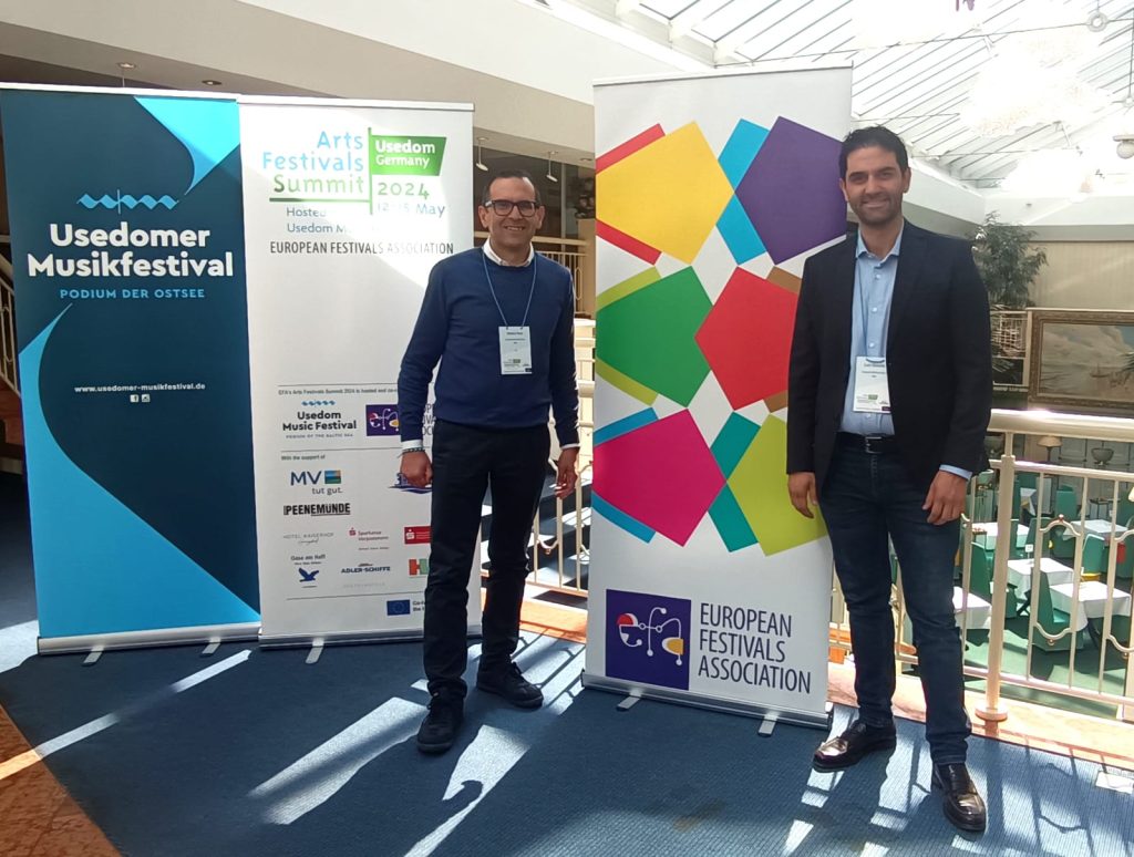 Il presidente Michele Punzi e l'Assessore Carlo Dilonardo all'European Festival Association 