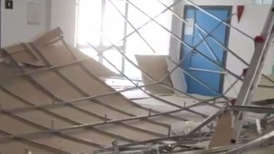 Parte del soffitto crolla alla Marco Polo di Palese