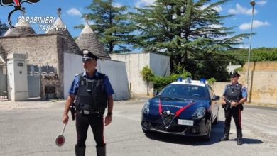 Martina Franca, arrestato per spaccio di cocaina. Un 33enne fermato dai Carabinieri con diverse dosi di droga.