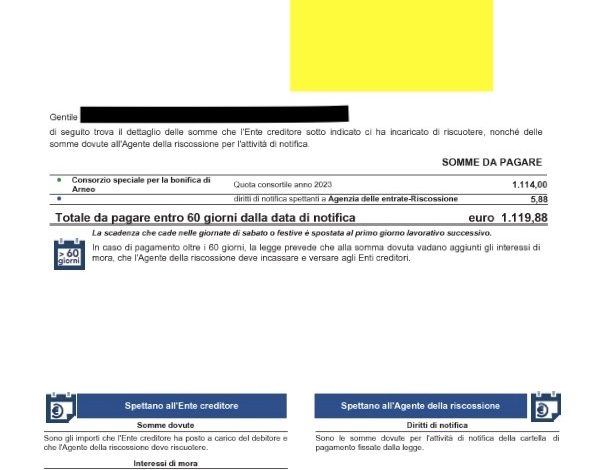 Cartelle esattoriali agli agricoltori