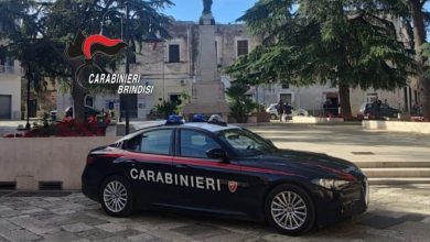 strada del delitto dove è stato ucciso il carabiniere a Francavilla Fontana