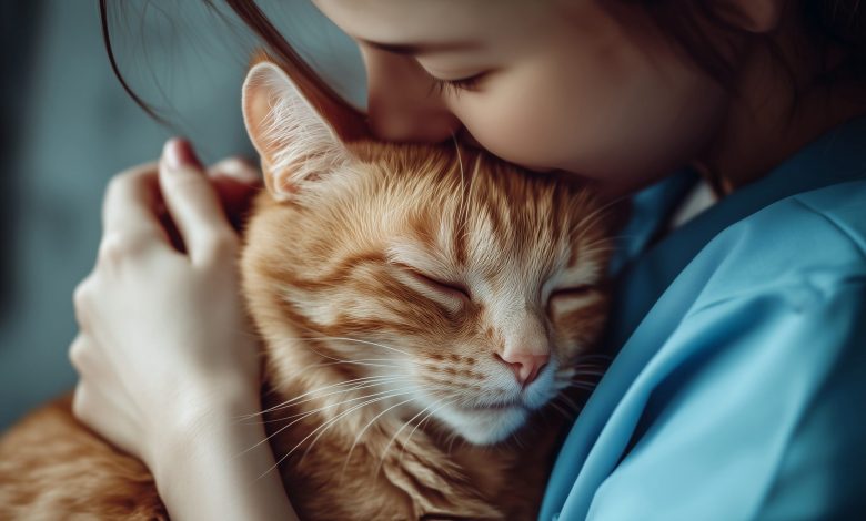 gatto con peritonite infettiva felina riceve cure veterinarie