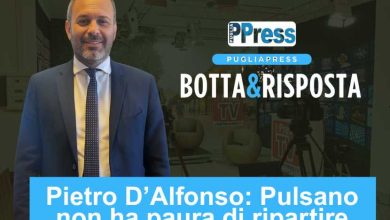 Pietro D'Alfonso sindaco Pulsano intervistato a Botta e Risposta