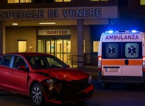 incidente stradale a Bari davanti all’Ospedale Di Venere