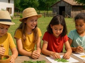 Bambini partecipano ai centri estivi per bambini in fattorie didattiche Coldiretti Puglia