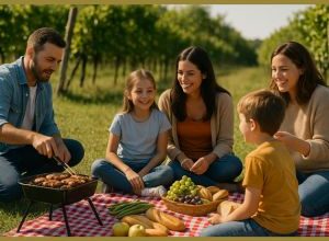 Famiglie celebrano il primo maggio in Puglia con picnic e barbecue tradizionali