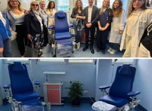 donazione poltrone per la sanità pubblica nel Mezzogiorno alla Radiologia di Molfetta