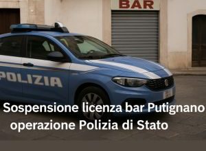 sospensione licenza bar Putignano operazione Polizia di Stato