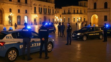 Controlli interforze notturni durante la movida Lecce nel centro storico