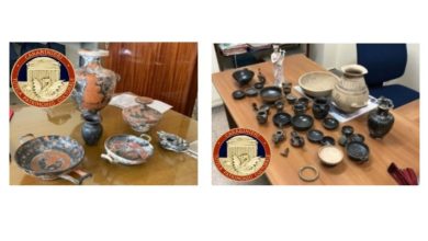 Reperti archeologici restituiti al patrimonio culturale italiano nel 2024