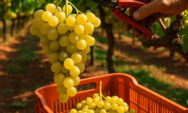 raccolta dell’uva da tavola in Puglia, simbolo della crescita dell’agricoltura in Puglia