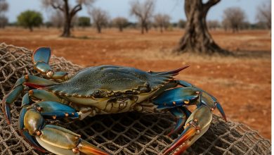 specie aliene come il granchio blu danneggiano agricoltura e pesca in Puglia