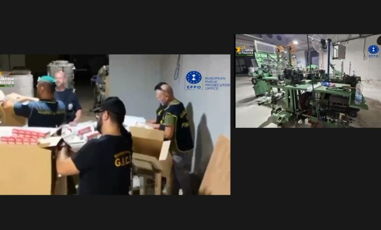 Sequestro opifici per contrabbando sigarette in Puglia da parte della Guardia di Finanza