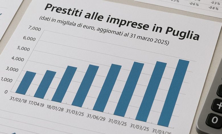calo dei prestiti alle piccole imprese in Puglia nel 2025
