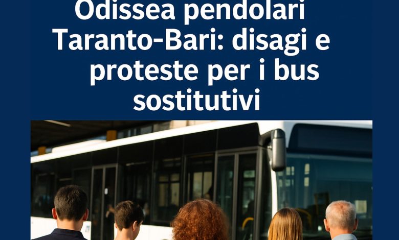 pendolari Taranto-Bari in attesa degli autobus sostitutivi