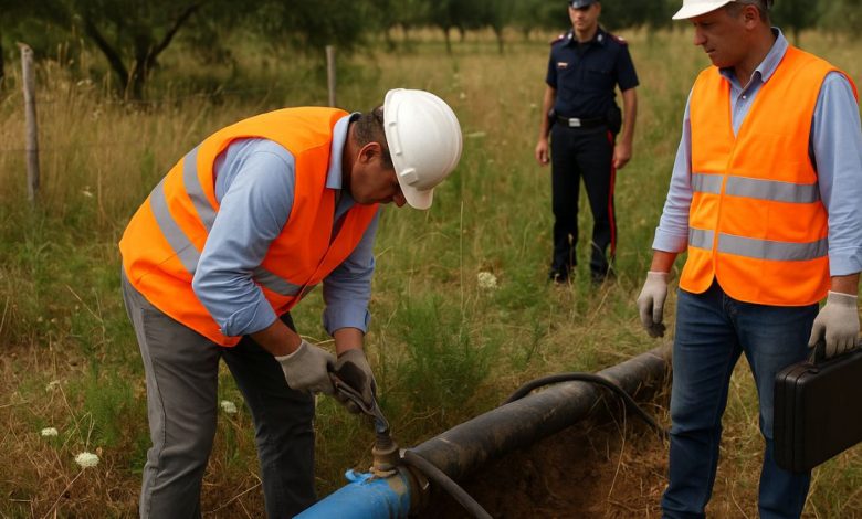 tecnici AQP scoprono allacci abusivi nel Gargano durante un’ispezione
