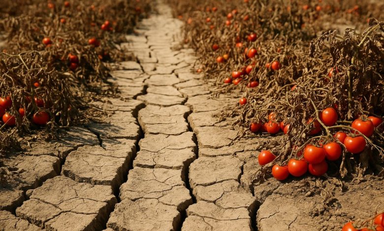 Siccità in Puglia raccolto pomodoro ridotto del 30% Coldiretti