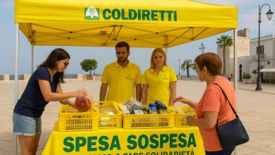 Mercato contadino in Puglia con donazioni della spesa sospesa