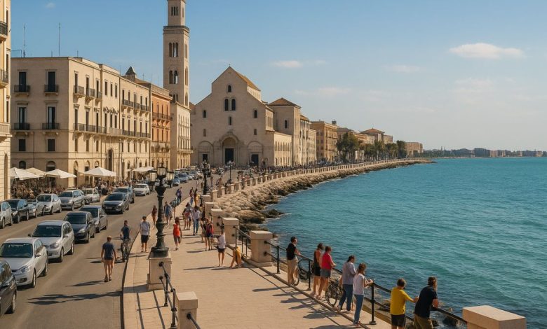 Veduta turistica di Bari, città con il maggior incasso da imposta di soggiorno in Puglia