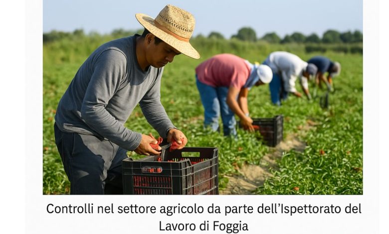 Controlli ITL Foggia contro il lavoro nero in agricoltura