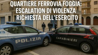 Forze dell’ordine nel quartiere Ferrovia Foggia per emergenza sicurezza