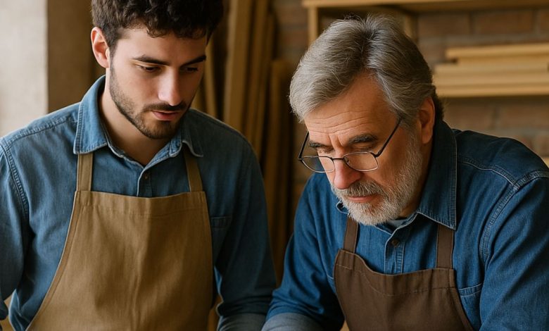 Giovani apprendisti nelle botteghe-scuola artigiane in Puglia accanto ai Maestri