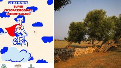 Partecipanti alla SuperCiclopasseggiata di Montalbano in Piazza della Libertà.