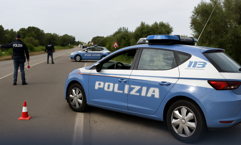 controlli straordinari Polizia di Stato nel Salento durante pattugliamento