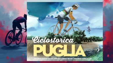 “Ciclisti d’epoca alla Ciclostorica Puglia 2025 a Polignano a Mare”