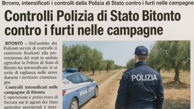 Controlli Polizia di Stato Bitonto contro i furti nelle campagne