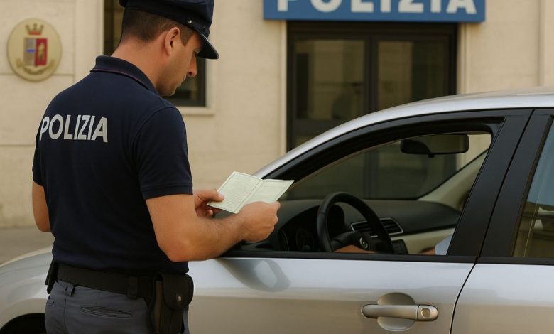 Controllo documenti polizia per falsa RC auto online