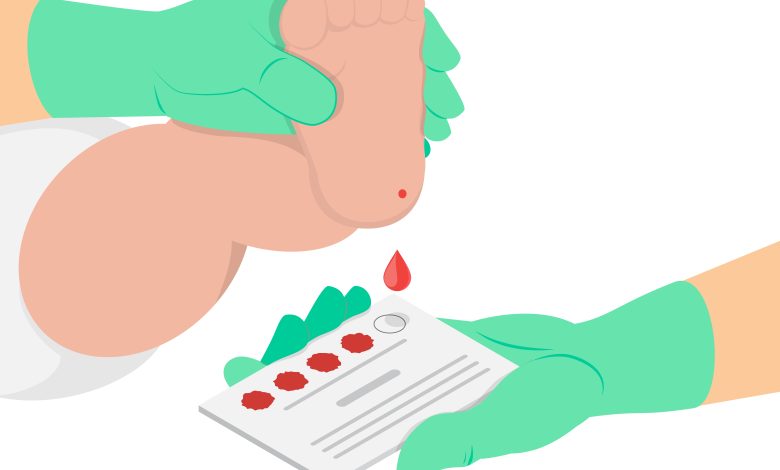 tecnici laboratorio durante lo screening genomico neonatale in Puglia