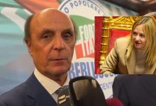 Giorgia Meloni a Bari durante il comizio del centrodestra del 10 novembre