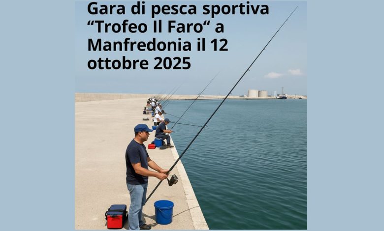 gara di pesca sportiva Trofeo Il Faro Manfredonia 2025 sul molo di ponente.