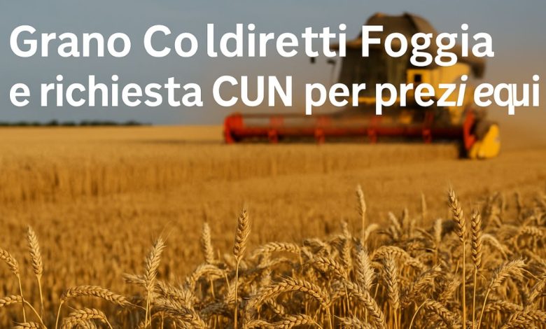 grano Coldiretti Foggia e richiesta CUN per prezzi equi