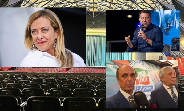 Meloni, Salvini e Tajani a Bari per le elezioni 2025 in Puglia
