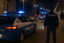 Pattuglie della Polizia durante i controlli straordinari a Lecce