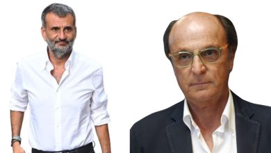 Piazza affollata durante comizio per le elezioni 2025 in Puglia