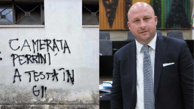 Scritte ingiuriose sui muri di Crispiano contro Renato Perrini, Capogruppo di Fratelli d’Italia alla Regione Puglia