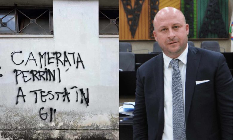 Scritte ingiuriose sui muri di Crispiano contro Renato Perrini, Capogruppo di Fratelli d’Italia alla Regione Puglia