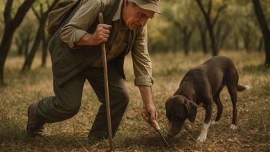 Raccolta dei tartufi in Puglia durante la stagione autunnale colpita da caldo e siccità