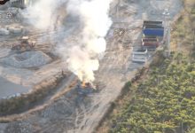 Roghi di rifiuti nella cava sequestrata a Bari