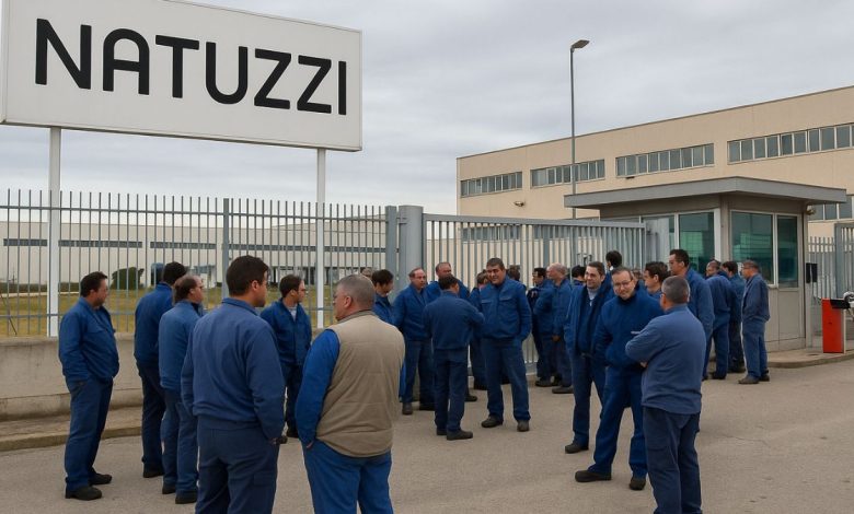 lavoratori Natuzzi durante la CIGS nel distretto del mobile imbottito in Puglia