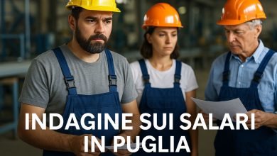 lavoratori durante l’indagine sui salari in Puglia