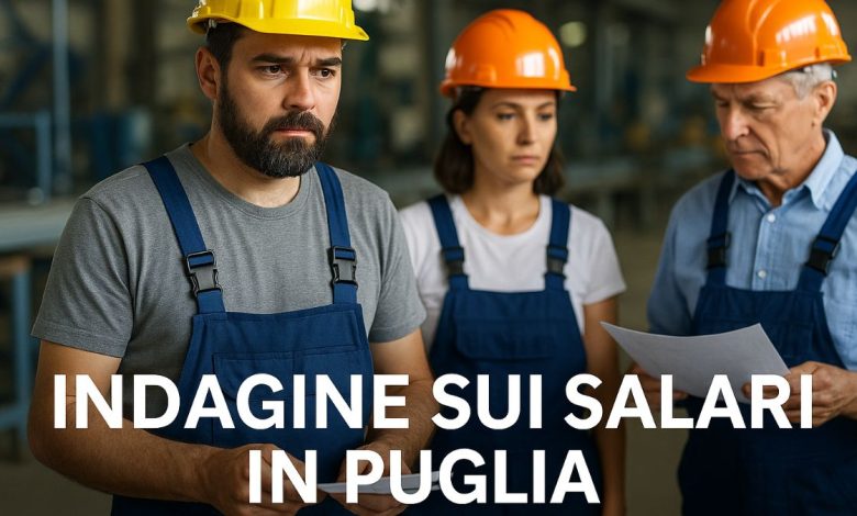 lavoratori durante l’indagine sui salari in Puglia