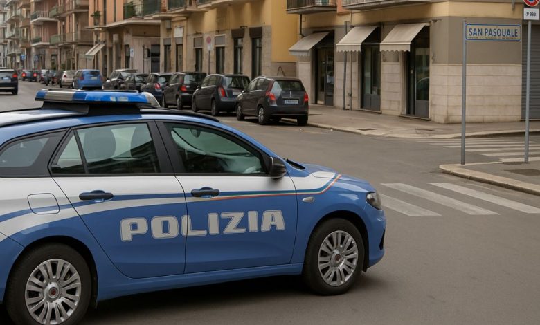 rapina centro scommesse Bari intervento Polizia nel quartiere San Pasquale