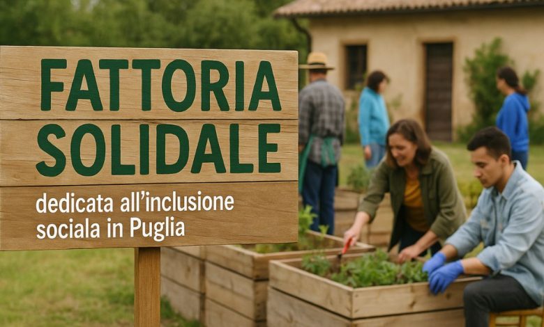 Fattoria solidale dedicata all’inclusione sociale in Puglia